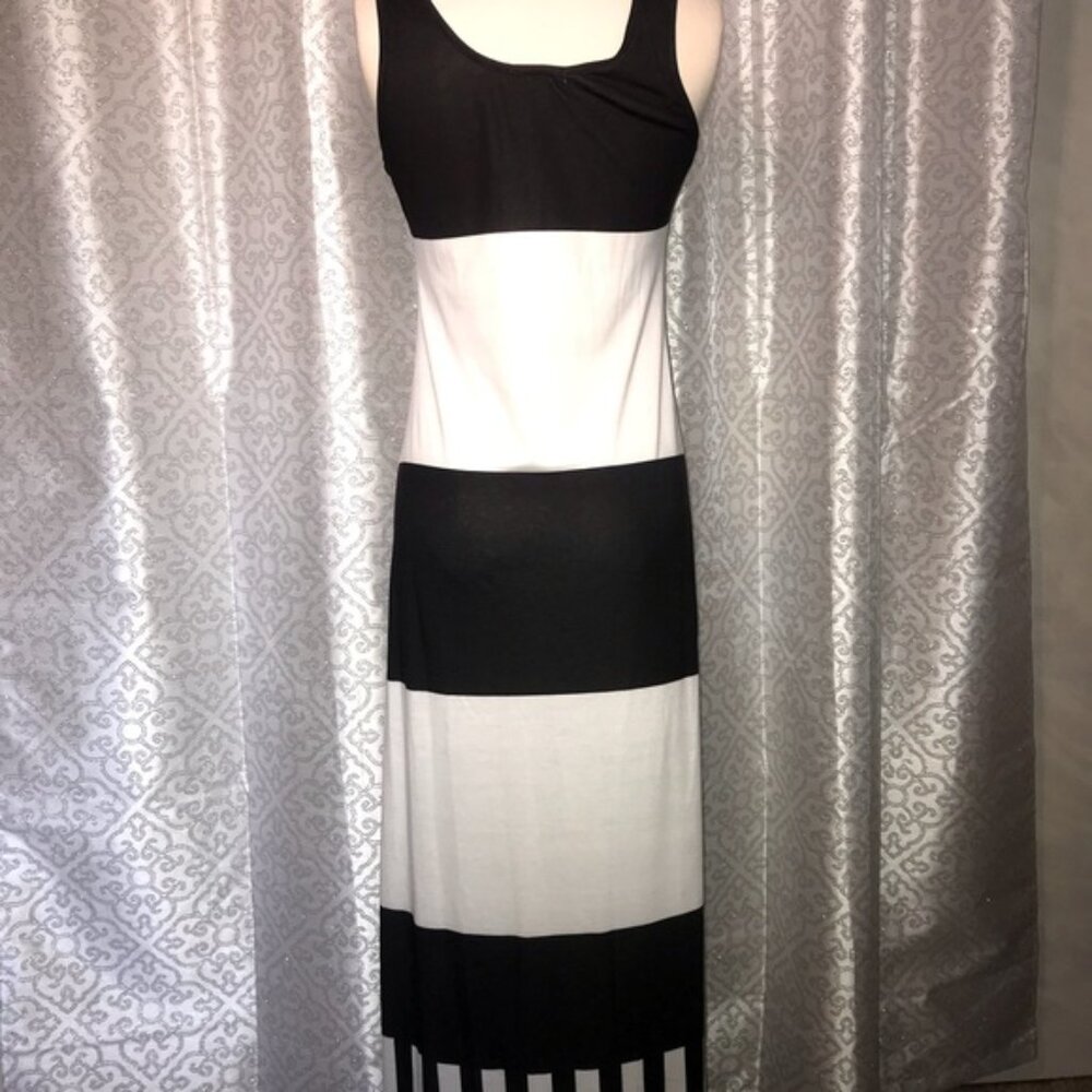 bar lll Black and white maxi dress